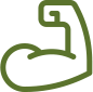 Flexing muscle icon